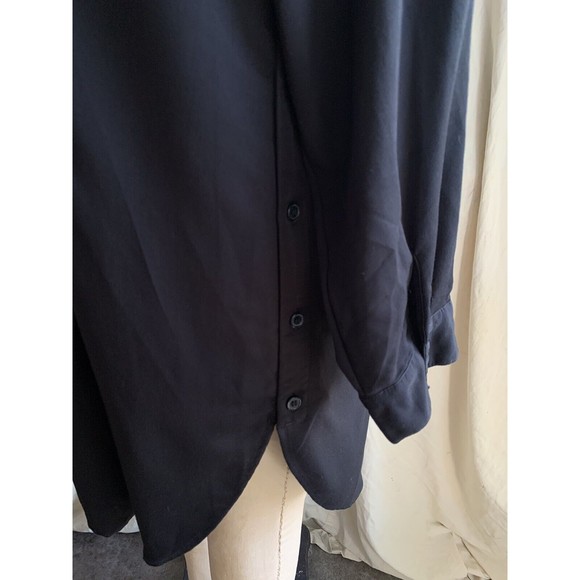 Chico’s Black Button Down Top Tunic Size 2 Medium NWT - Picture 4 of 7